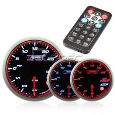 Prosport 52mm Turbo Boost Gauge PSI Smoked Stepper with Remote Control